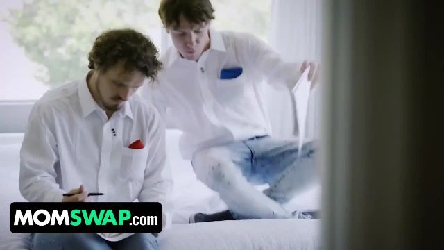 MomSwap - Dominant Trashy Biker Milfs Shows Geek Virgin Dudes Who's In Charge At Home - 2